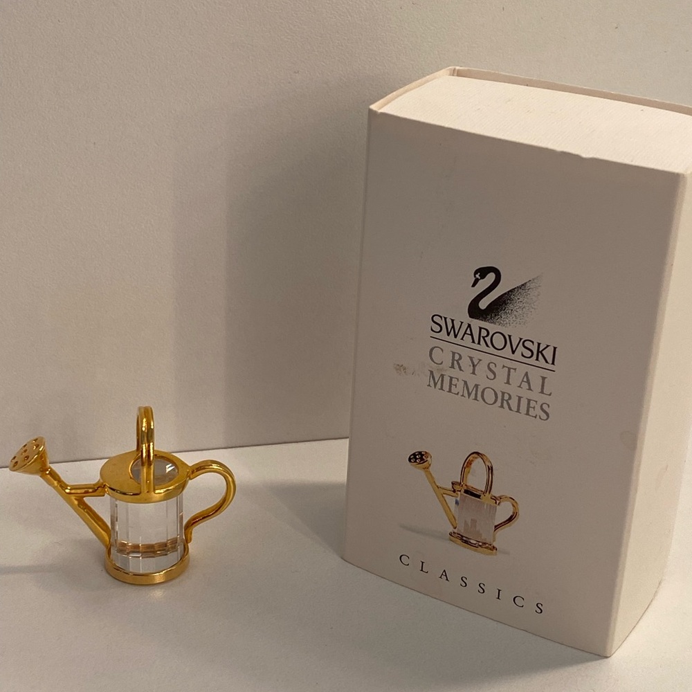 Swarovski Crystal Memories Gold Watering Can